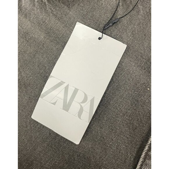 Zara Mens Baggy Jeans EU 44 US 34 Gray Faded Cotton Lyocell Blend 6045/401 NWT - Picture 7 of 16